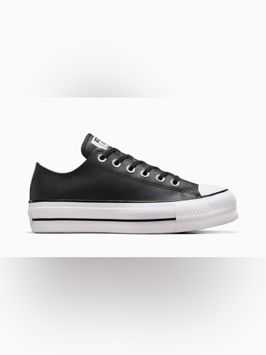 Converse Shoes - CONVERSE All Star Black Leather Platform Shoes 9